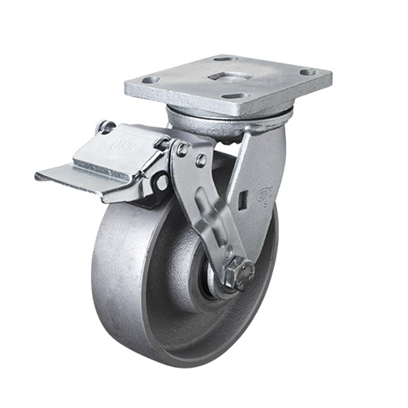 EDL Heavy 6" 950kg Plate Iron Wheel Brake Cast Iron Caster 78126E-786-96/E