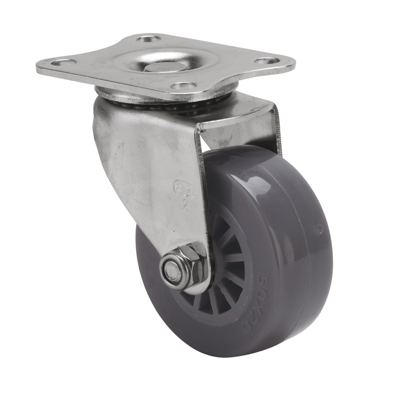 EDL Stainless Steel Mini 2'' 40kg Plate Swivel PU Caster S26712-S262-73
