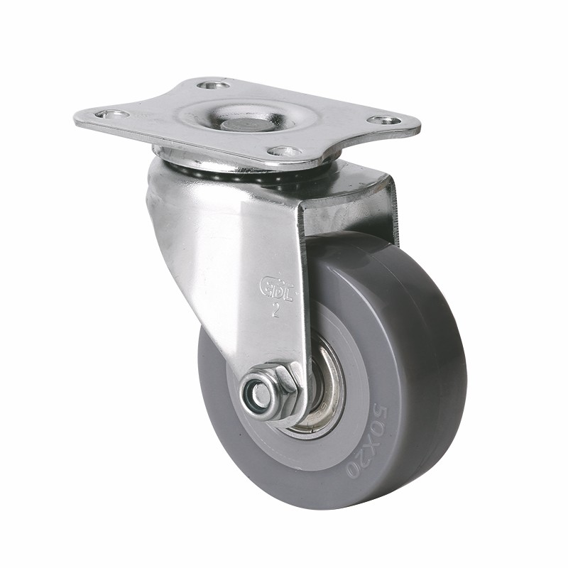 EDL Stainless Steel Mini 2'' 40kg Plate Swivel PU Caster S26712-S262-76