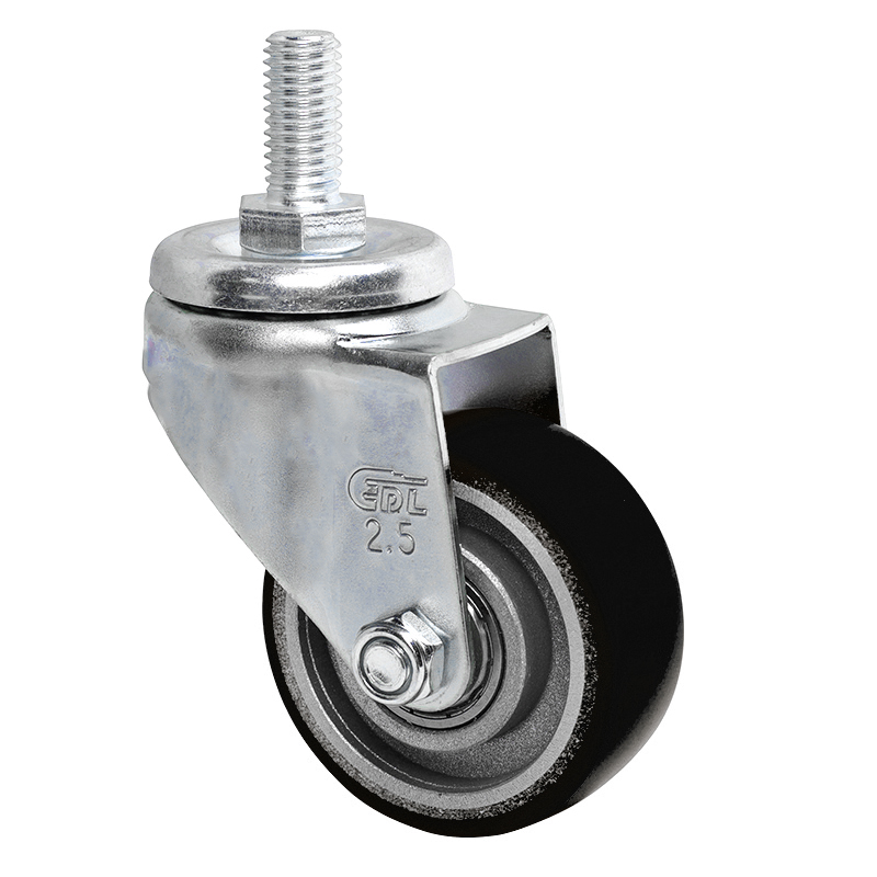 EDL Anti-electrostatic 2.5'' 65kg Threaded Swivel TPU Caster 361325-A3625-86A