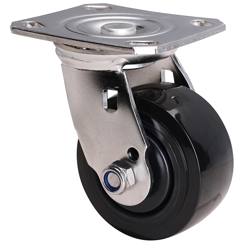 EDL Stainless Steel Heavy 4'' 320kg Plate Swivel PU Caster S71714-S714-66