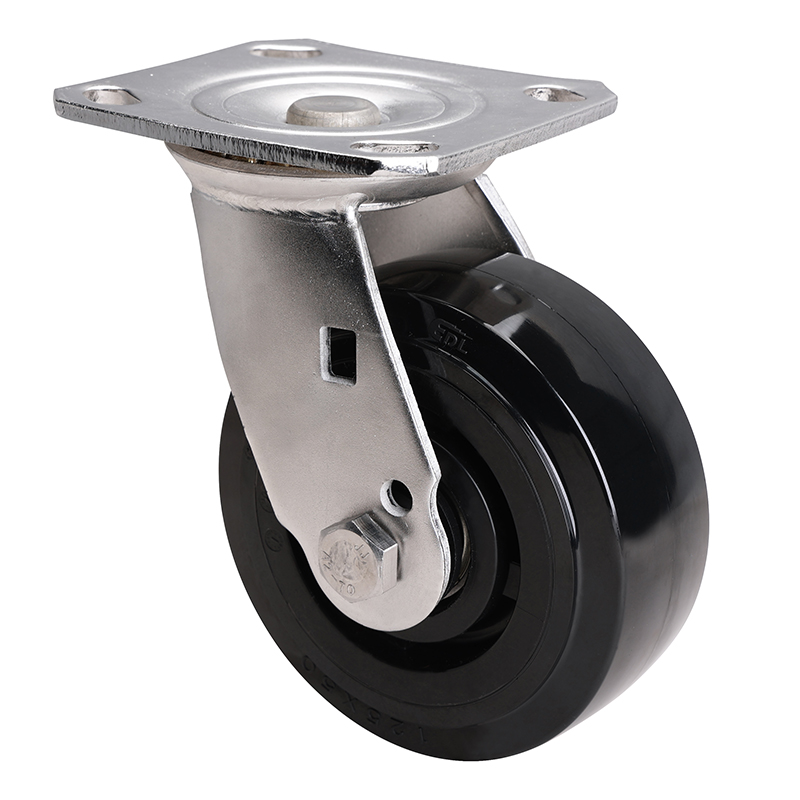 EDL Stainless Steel Heavy 5''350kg Plate Swivel PU Caster S71715-S715-66