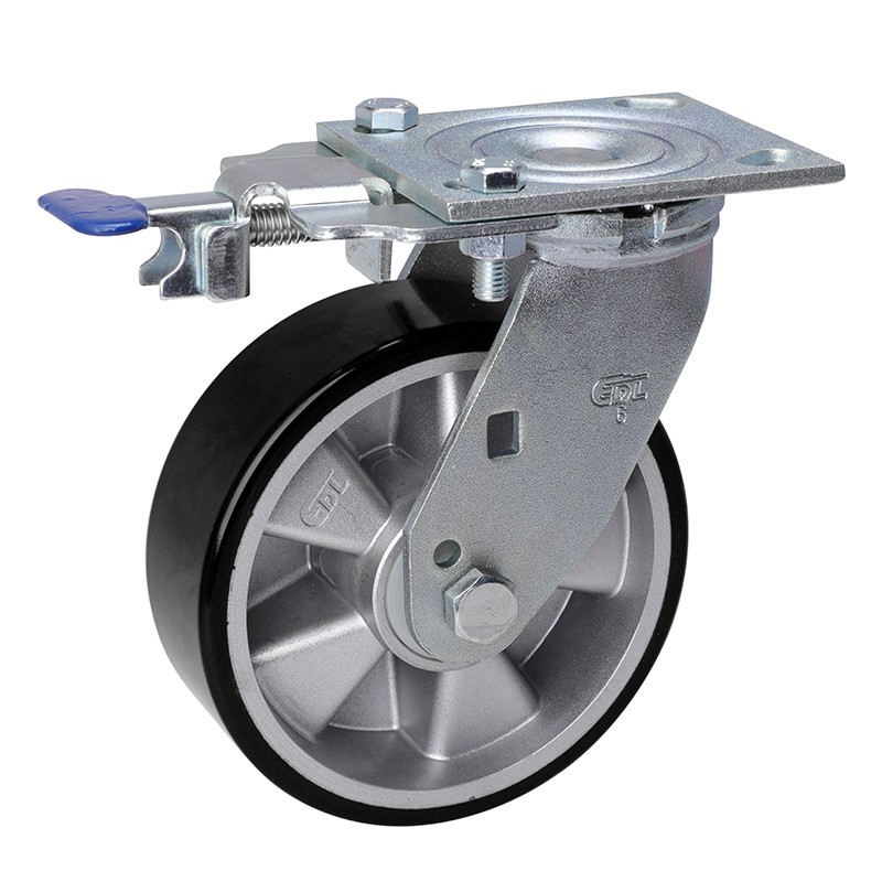 EDL Anti-electrostatic Heavy 6'' 460kg Plate Direction Lock TPU Caster73126R-A736-86A