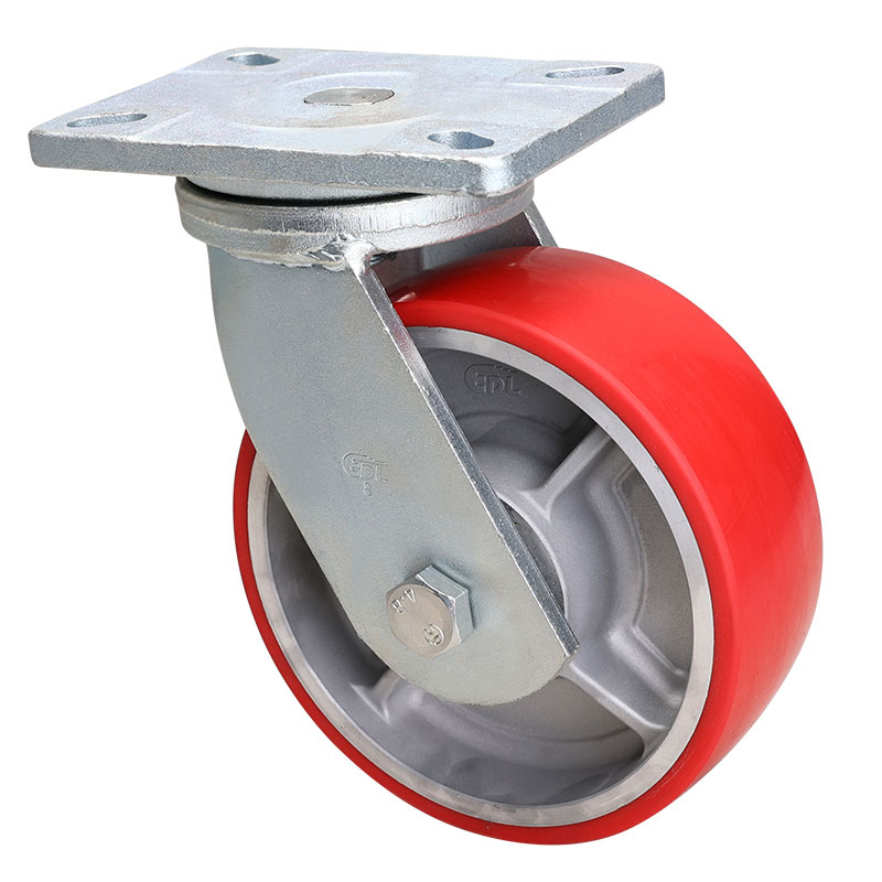 EDL Extra-Heavy 8" 1400kg Plate Swivel TPU Caster 93118-938-86A
