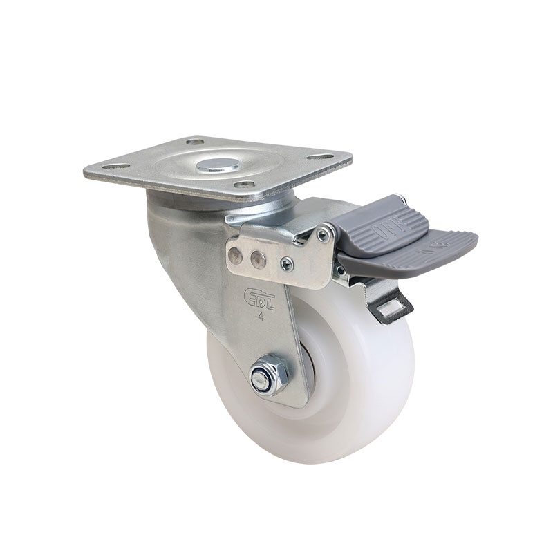 EDL Medium 4" 200kg Plate Brake PO Caster 66124H-644-06