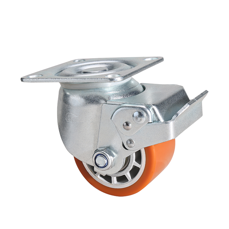 EDL Low Gravity 3" 700kg Plate Brake TPU Machine Caster M45123E-M453-86A