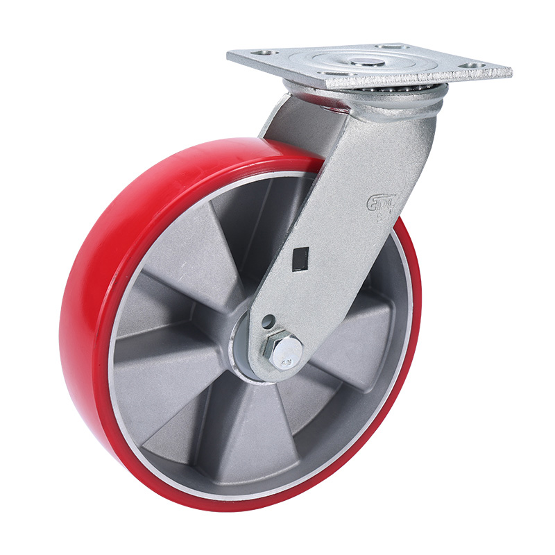 EDL Heavy 8'' 500kg Plate Swivel TPU Caster 73118-738-86AR