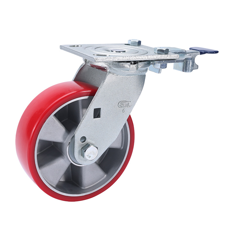 EDL Heavy 6'' 460kg Plate Direction Lock TPU Caster 73126R-736-86AR