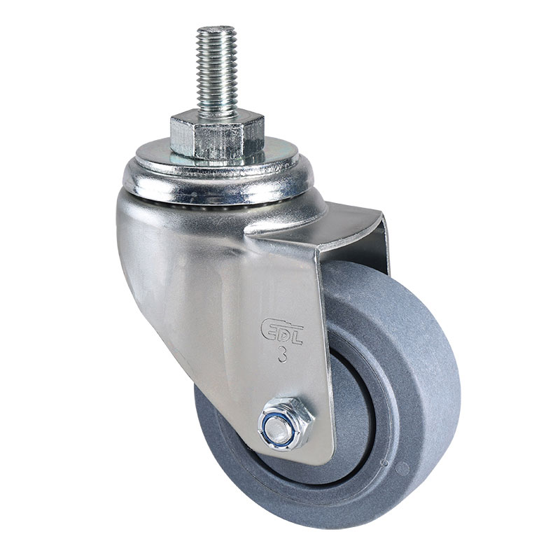 EDL Medium 3'' 90kg Threaded Swivel TPE Conductive Caster 50133-C573-57