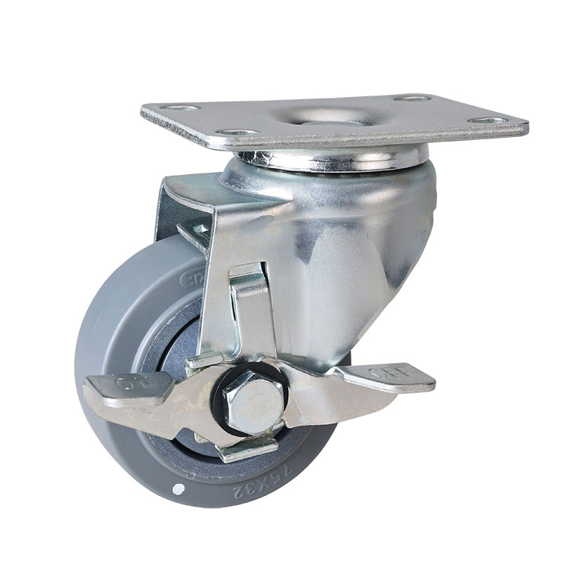 EDL Anti-electrostatic Medium 3'' 90kg Plate Brake TPE Caster 50123C-A573-57/C
