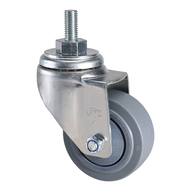 EDL Anti-electrostatic Medium 3'' 90kg Threaded Swivel TPE Caster 50133/M12X25-A573-57