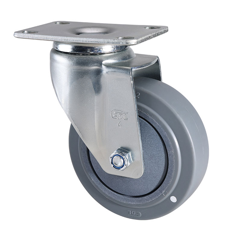 EDL Anti-electrostatic Medium 4'' 110kg Plate Swivel TPE Caster 50114-A574-57
