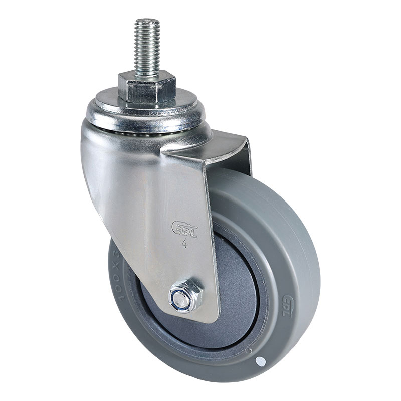 EDL Anti-electrostatic Medium 4'' 110kg Threaded Swivel TPE Caster 50134/M12X25-A574-57