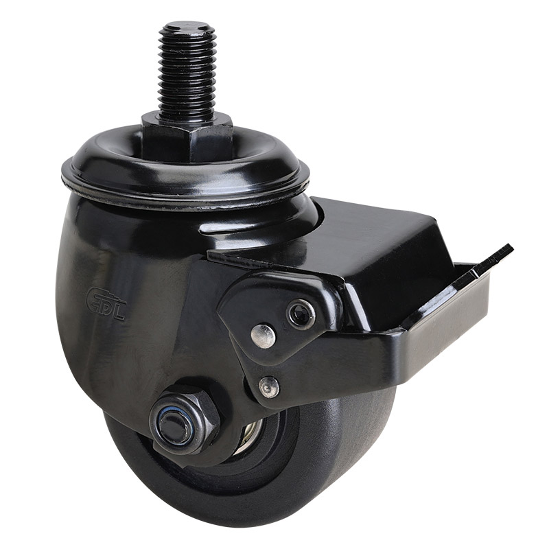 EDL Low Gravity 3" 700kg Threaded Brake PA Machine Caster M45343E-M453-16
