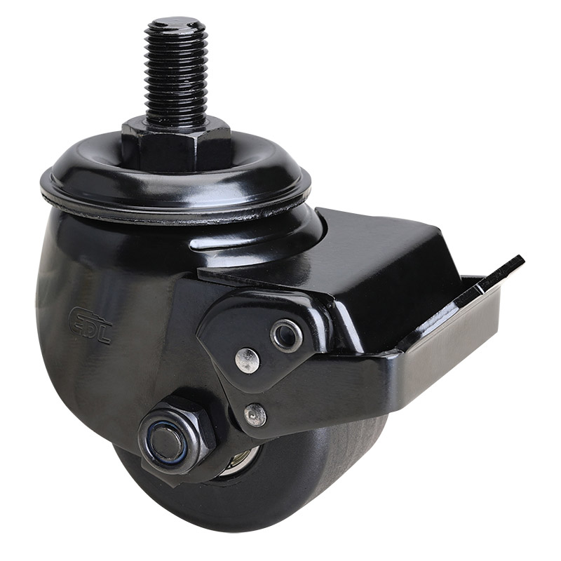 EDL Low Gravity 2.5" 650kg Threaded Brake PA Machine Caster M453425E-M4525-16
