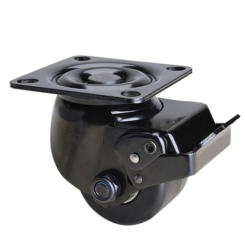 EDL Low Gravity 2.5" 650kg Plate Brake PA Machine Caster M453225E-M4525-16