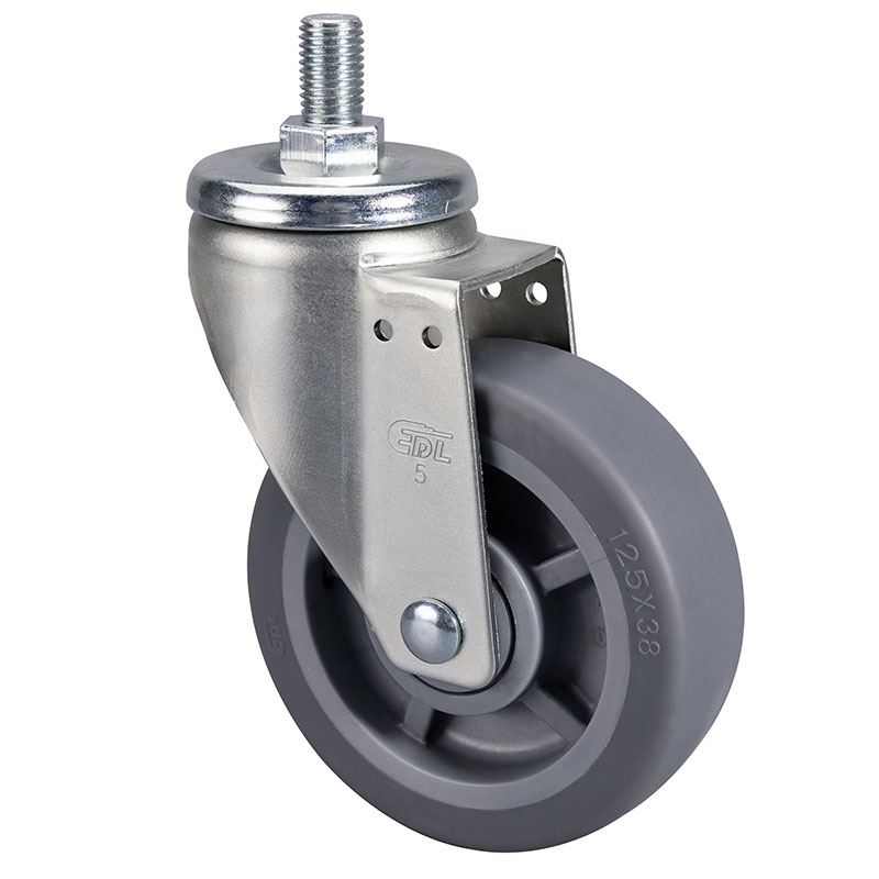 EDL Medium 5" 200kg Threaded Swivel TPE Caster 66135-665-56