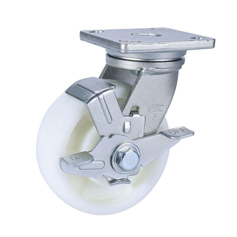 EDL Heavy 6" 850kg Plate Side Wheel Brake TPA Caster 78126C-786-26/C