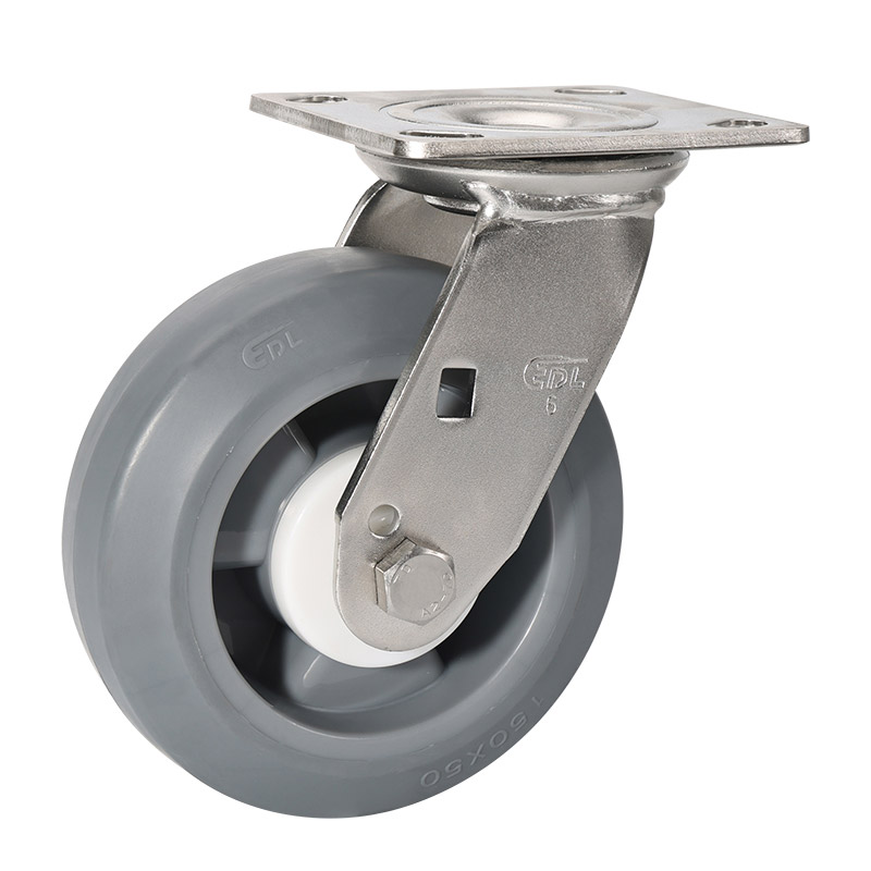 EDL Stainless Steel Heavy 6'' 350kg Plate Swivel TPE Caster S75716-S756-55