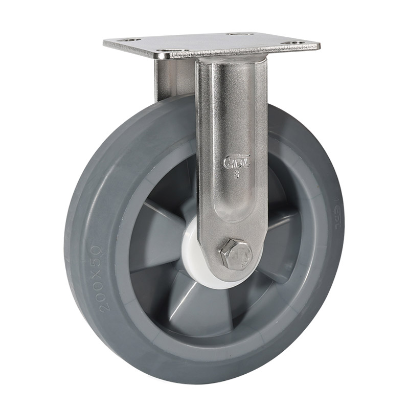 EDL Stainless Steel Heavy 8'' 400kg Rigid TPE Caster S75708-S758-55
